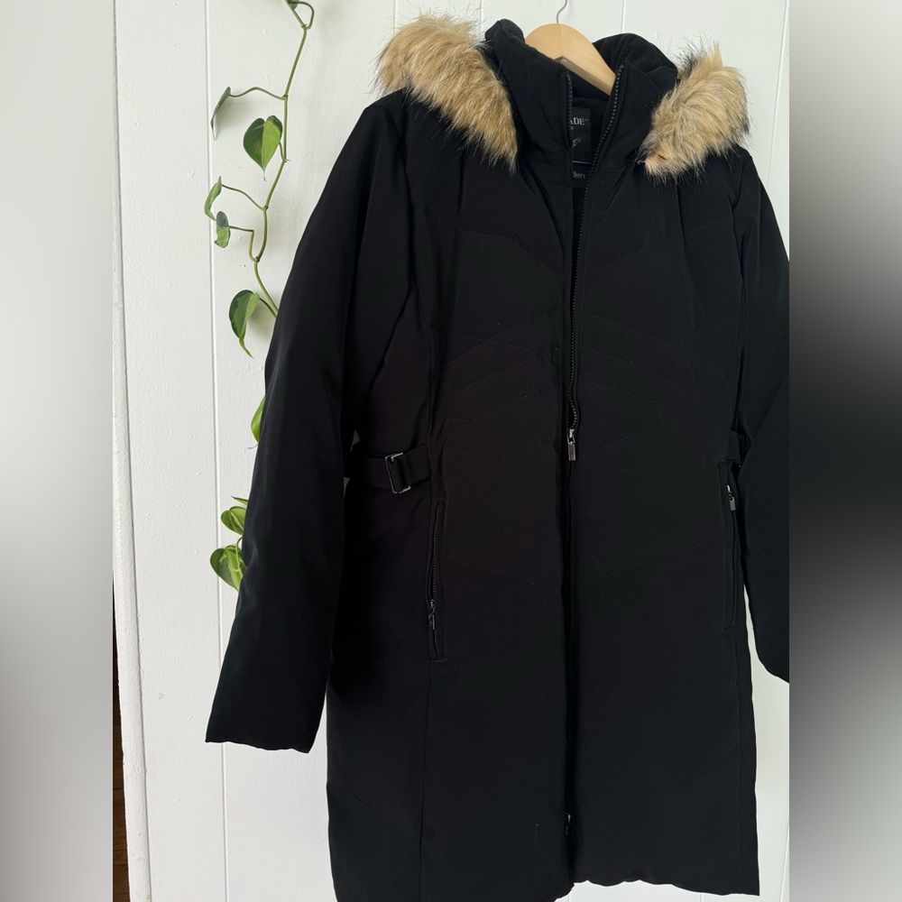 Centigrade Down Feather Puffer Jacket Black Parka… - image 3